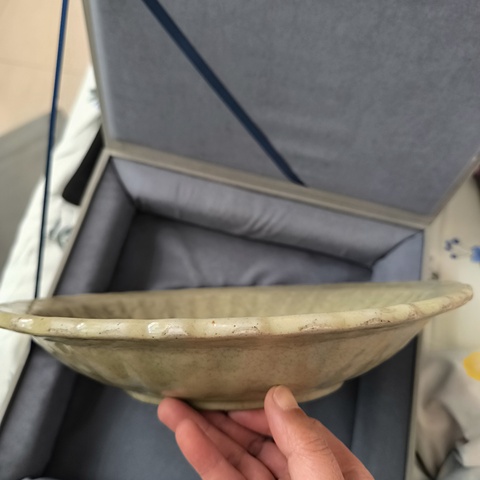 古玩陶瓷龍泉刻花盤拍賣，當前價格13000元