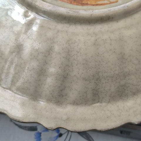 古玩陶瓷龍泉刻花盤拍賣，當前價格13000元