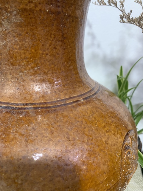 古玩陶瓷黃釉鋪首漢壺拍賣,當(dāng)前價(jià)格4800元