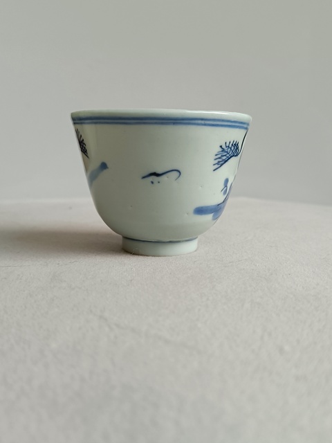 古玩陶瓷青花福祿壽三星人物紋杯拍賣，當前價格788元