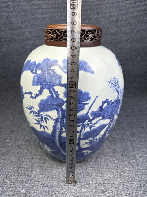 古玩陶瓷順治歲寒三友大罐子拍賣，當前價格68888元
