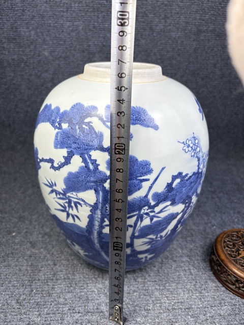 古玩陶瓷順治歲寒三友大罐子拍賣，當前價格68888元