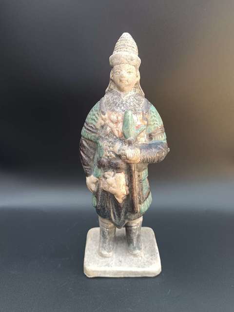 古玩陶瓷明代·三彩武士俑拍賣,當前價格1888元