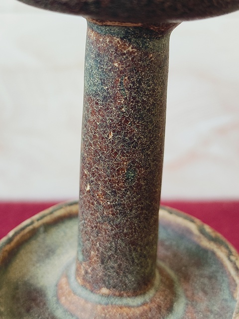 古玩陶瓷乳濁窯變釉燈臺拍賣，當前價格1800元