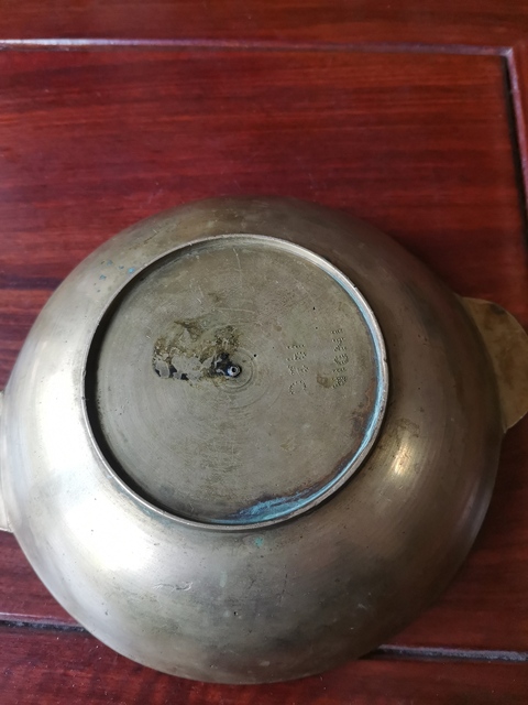 古玩銅器花卉紋銅盤拍賣,當前價格680元