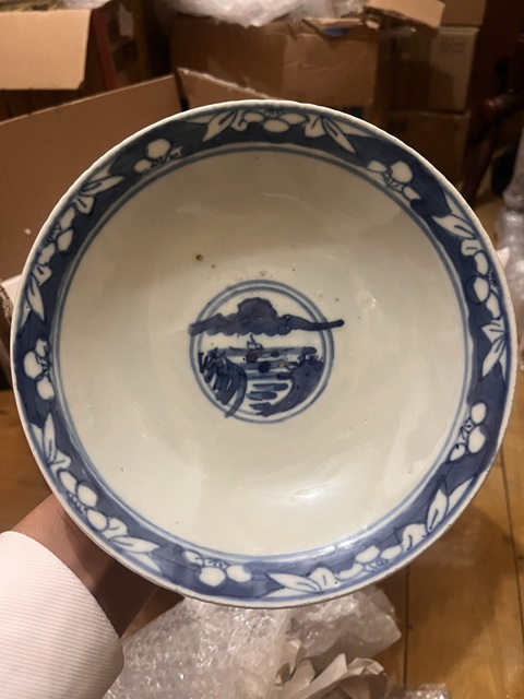 古玩陶瓷清晚期·三星高照?qǐng)D青花大碗拍賣，當(dāng)前價(jià)格1888元