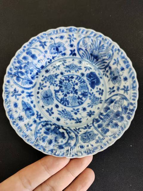 古玩陶瓷康熙青花盤拍賣，當前價格2666元
