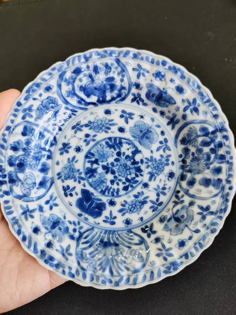 古玩陶瓷康熙青花盤拍賣，當前價格2666元