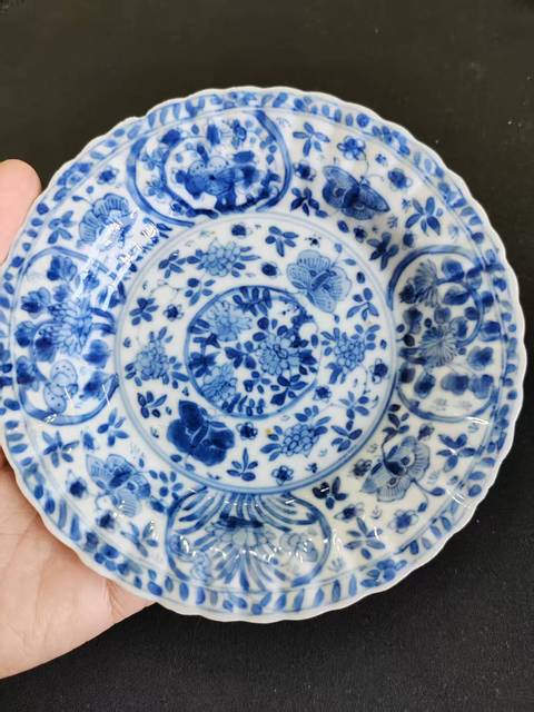 古玩陶瓷康熙青花盤拍賣，當前價格2666元