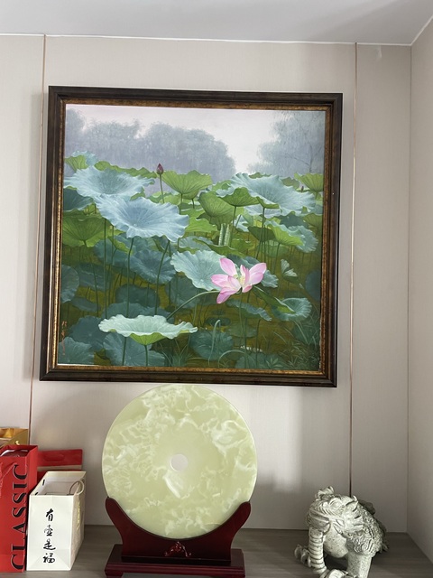 古玩字畫油畫荷花拍賣，當前價格199999元