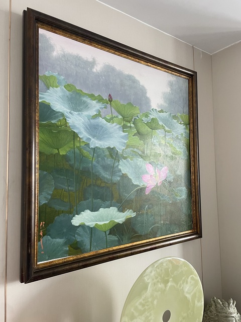 古玩字畫油畫荷花拍賣，當前價格199999元