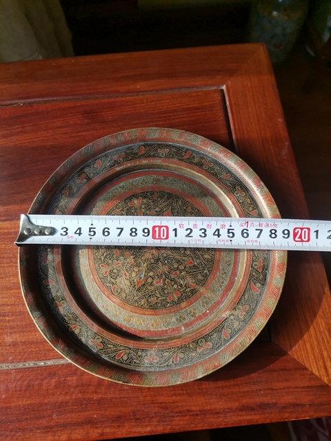 古玩銅器花卉紋銅盤拍賣,當(dāng)前價格880元
