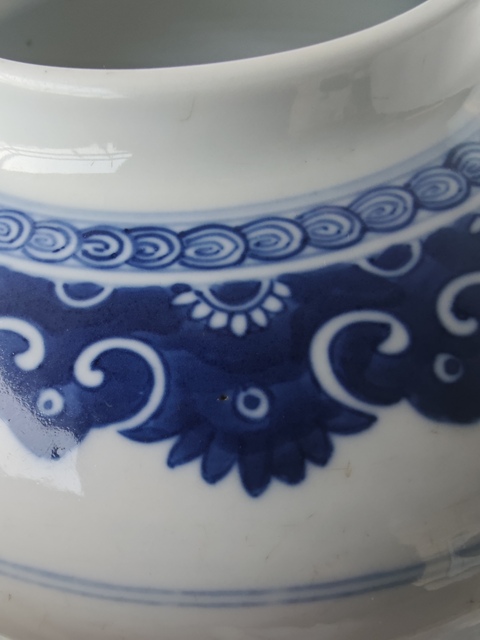 古玩陶瓷清乾隆 青花三多紋罐拍賣,當前價格28000元