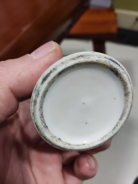 古玩陶瓷晚清淺絳彩花鳥紋水盂拍賣，當前價格798元
