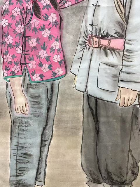 古玩字畫名家真跡有合影字畫人物精品四尺國畫收藏純手繪宣紙畫芯拍賣,當前價格999元