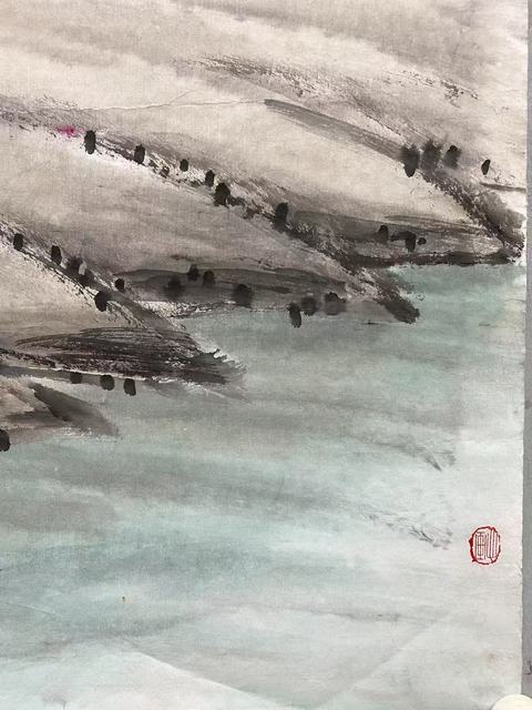 古玩字畫有合影精品人物真跡純手繪名家字畫收藏國畫漁樵自樂圖四尺豎幅拍賣,當前價格899元
