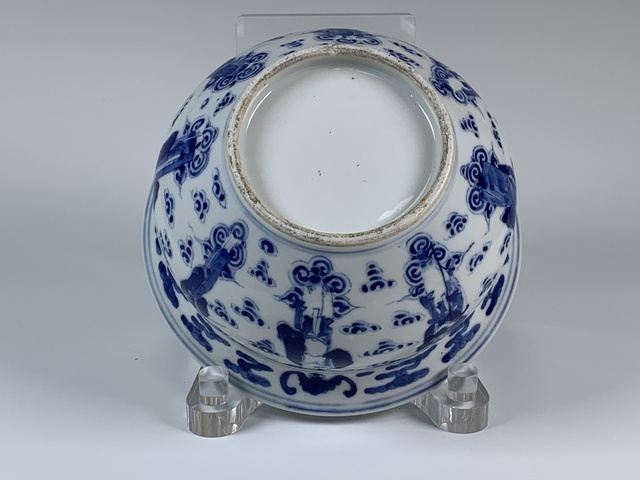 古玩陶瓷清晚期·青花八仙人物紋羅漢爐拍賣(mài)，當(dāng)前價(jià)格2664元