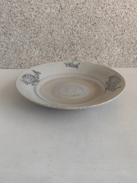 古玩陶瓷青花魚盤拍賣,當前價格580元