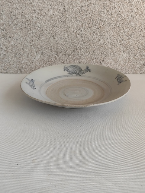 古玩陶瓷青花魚盤拍賣,當前價格580元