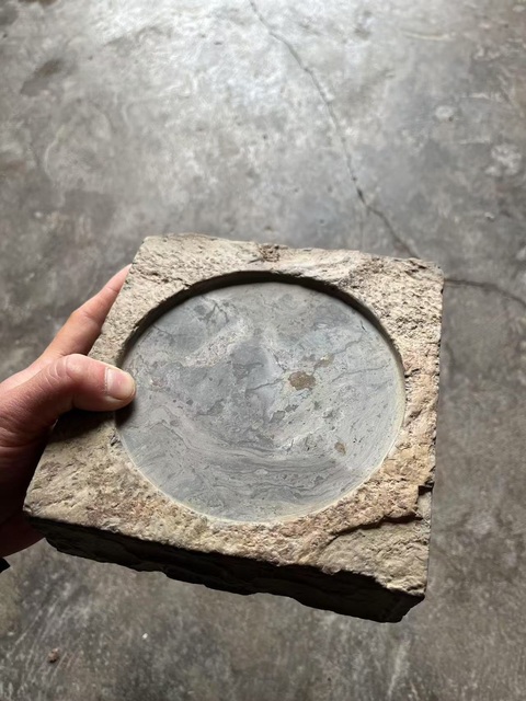 古玩陶瓷漢磚改硯臺真品鑒賞圖
