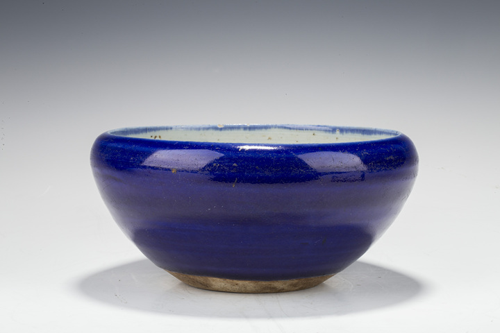 古玩陶瓷清中晚·霽藍釉香爐真品鑒賞圖
