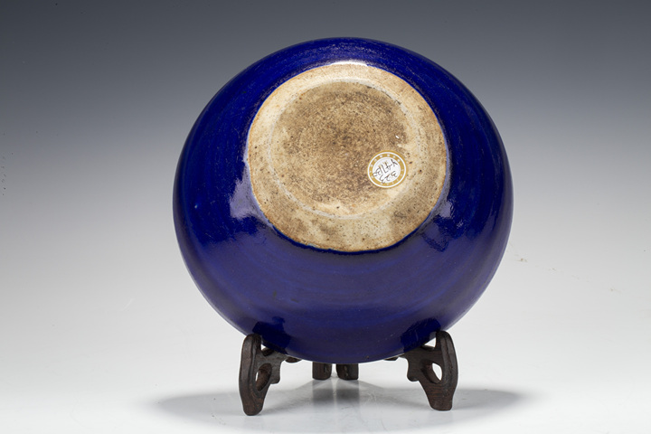 古玩陶瓷清中晚·霽藍釉香爐真品鑒賞圖