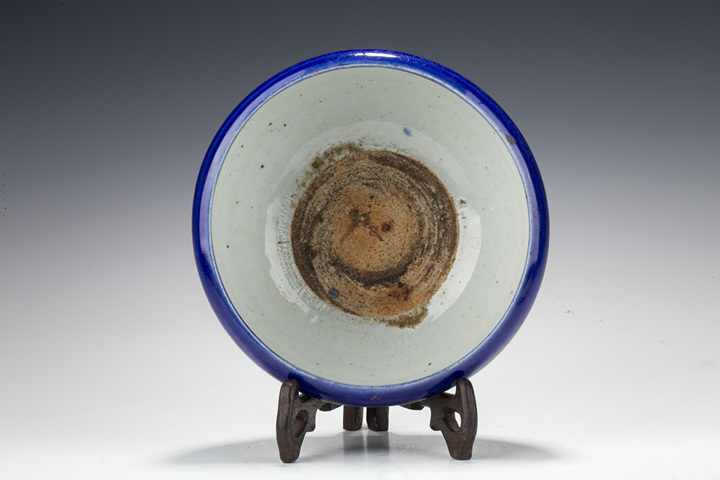 古玩陶瓷清中晚·霽藍釉香爐真品鑒賞圖