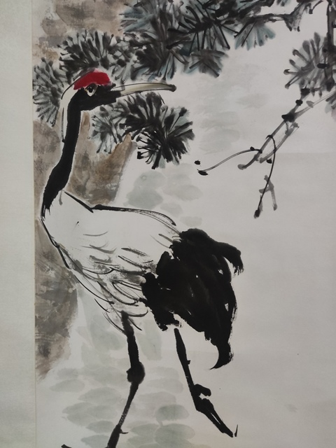 古玩字畫手工精裱河南名家康華峰 松鶴延年拍賣,當(dāng)前價格1288元