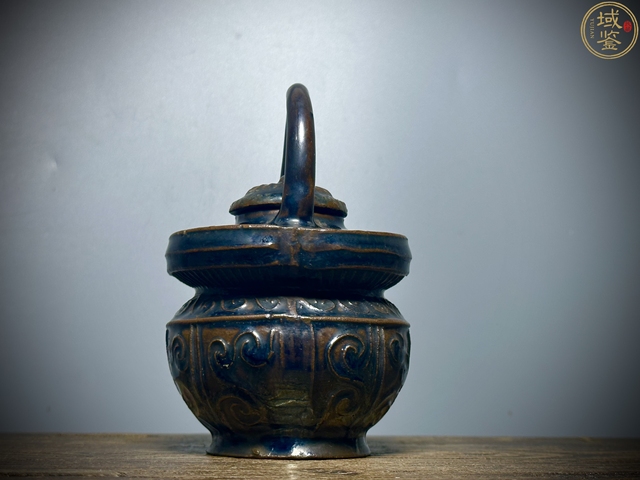 古玩陶瓷晚清磁州窯黑釉提梁壺(文房器)拍賣,當前價格6500元