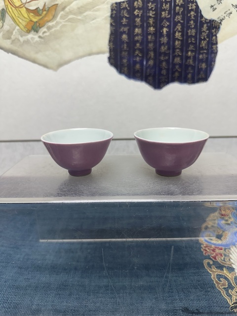 古玩陶瓷民國精品胭脂紅釉杯拍賣,當前價格1100元