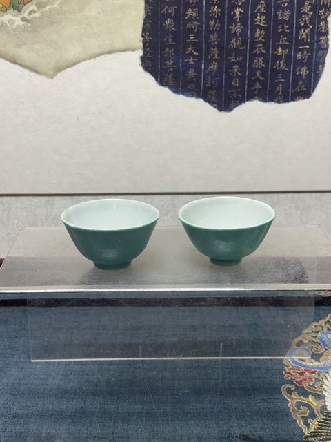 古玩陶瓷民國翡翠綠釉茶杯拍賣,當前價格1100元
