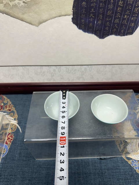 古玩陶瓷民國翡翠綠釉茶杯拍賣,當前價格1100元