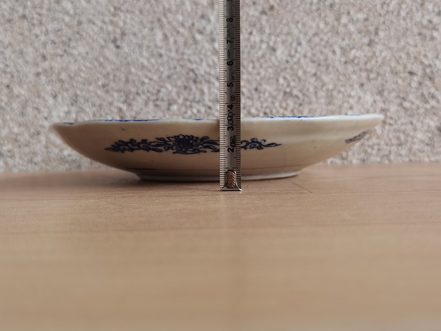 古玩陶瓷花鳥紋青花盤拍賣，當前價格220元