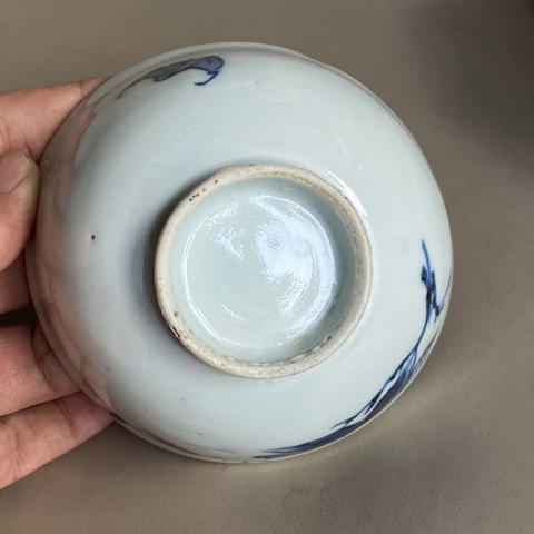 古玩陶瓷日本明治青花三多蓋碗拍賣,當前價格100元
