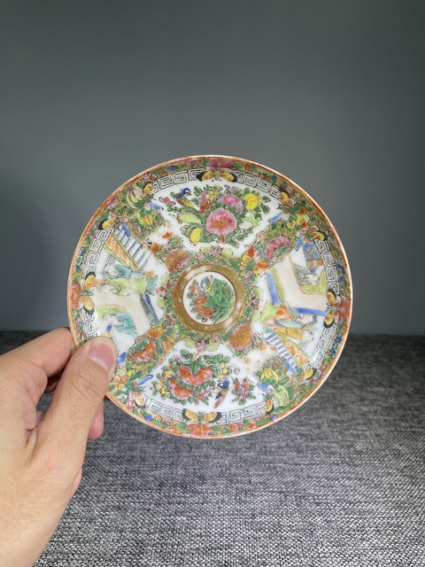 古玩陶瓷清代.五彩人物盤拍賣,當(dāng)前價(jià)格450元