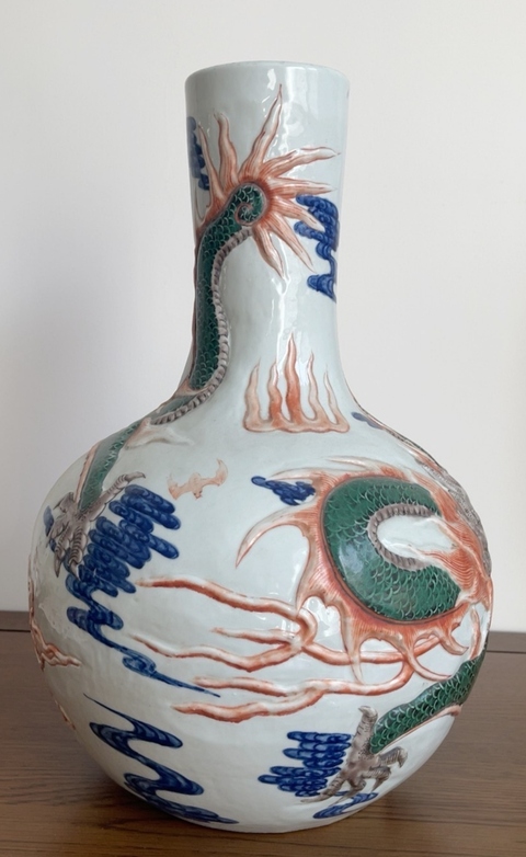 中国古玩　粉彩雲龍紋　大花瓶　天球瓶 中国古玩 粉彩雲龍紋 大花瓶 天球瓶 1.47亿！市场最贵天球