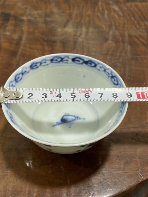 古玩陶瓷十九世紀(jì)·青花山水詩文杯真品鑒賞圖