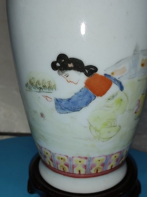 古玩陶瓷粉彩仕女人物紋瓶拍賣,當前價格1288元