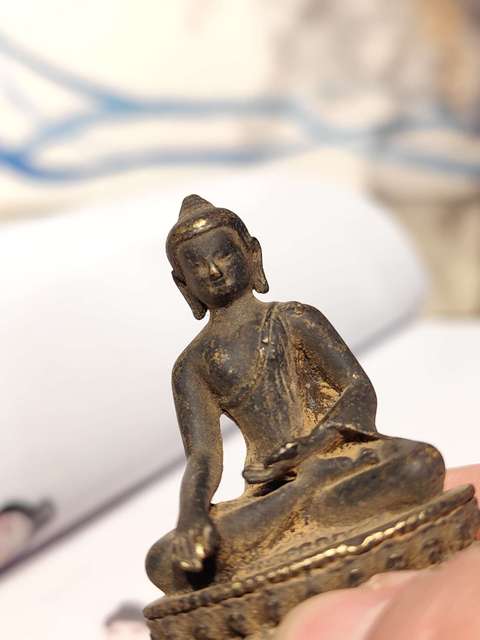 古玩銅器銅釋迦摩尼真品鑒賞圖