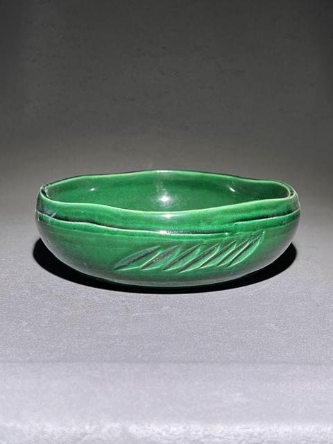 古玩陶瓷創(chuàng)匯?綠釉竹紋筆洗拍賣，當前價格2200元