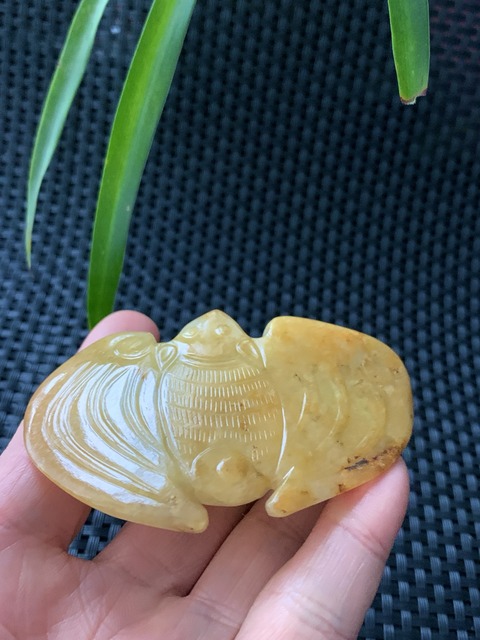古玩玉器清代翡翠雕“福意綿綿”帶扣拍賣(mài)，當(dāng)前價(jià)格46000元