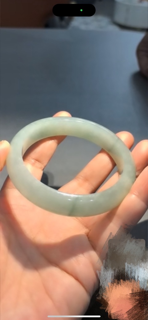 古玩玉器天然翡翠手鐲真品鑒賞圖