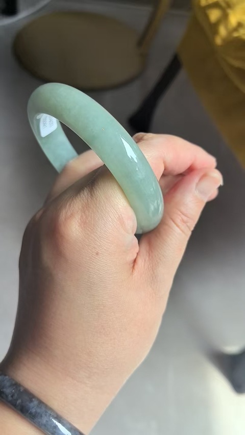古玩玉器天然翡翠手鐲真品鑒賞圖