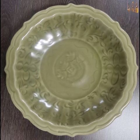 古玩陶瓷龍泉盤拍賣，當前價格66000元