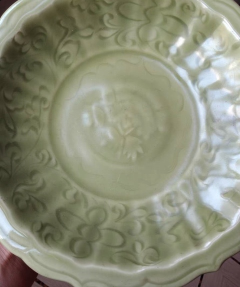 古玩陶瓷龍泉盤拍賣，當前價格66000元