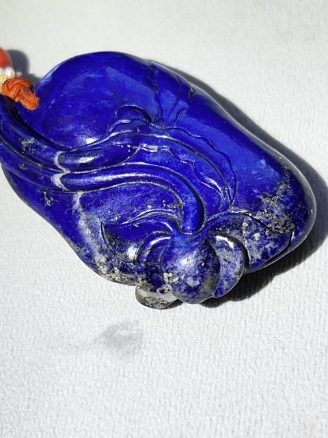 古玩玉器清代青金石雕件真品鑒賞圖