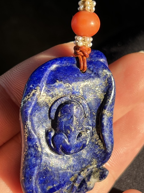 古玩玉器清代青金石雕件真品鑒賞圖