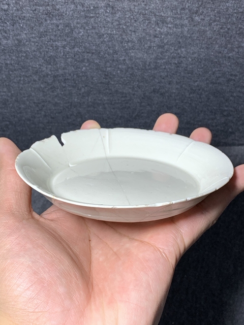 古玩陶瓷宋代五大名窯之一定窯白瓷六出筋洗拍賣,當前價格5980元