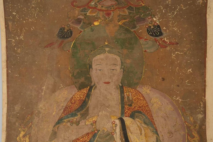 古玩雜項佛教釋迦牟尼佛水陸畫真品鑒賞圖