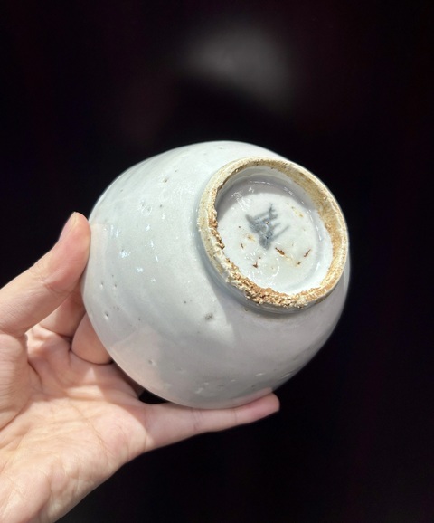 古玩陶瓷晚明白釉茶碗拍賣,當前價格400元